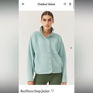 OUTDOOR VOICES RecFleece Snap Jacket
